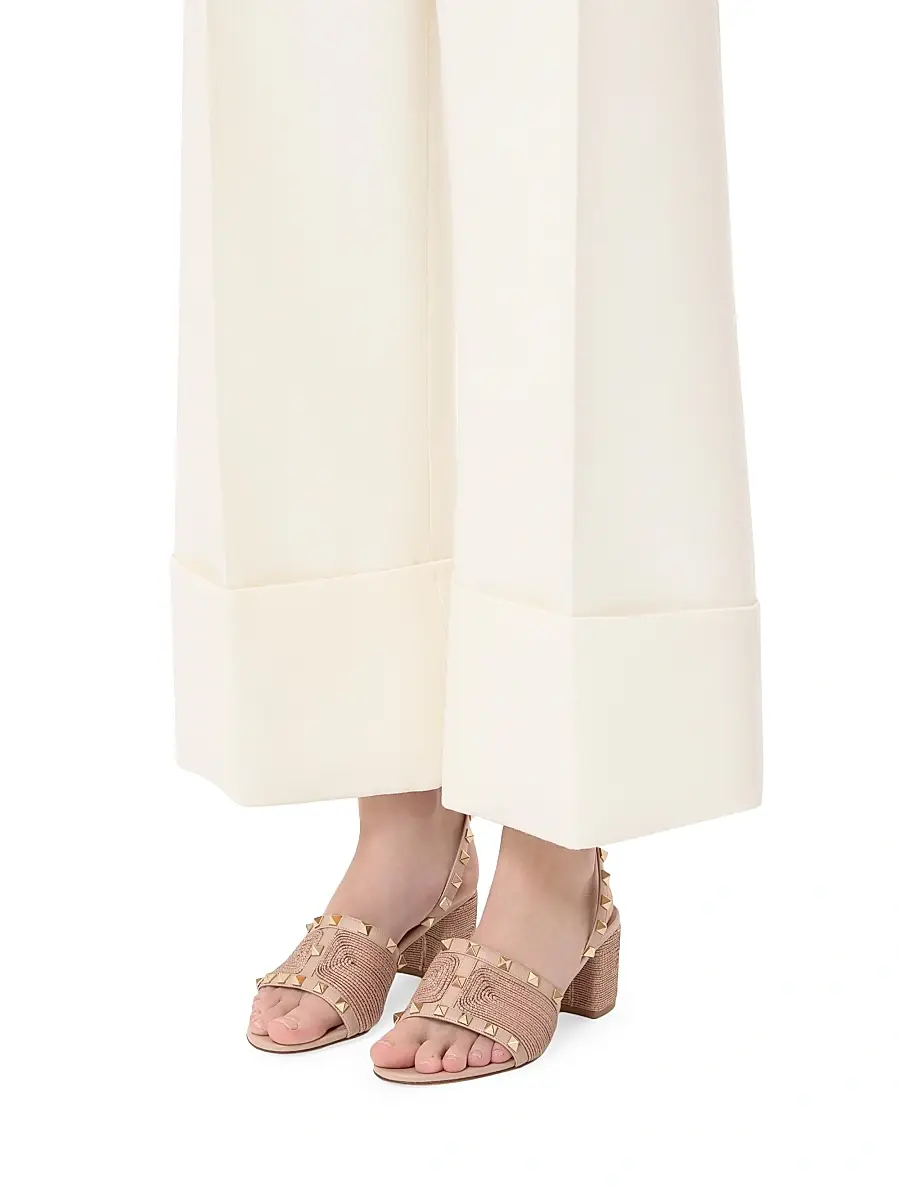 Valentino Women's Rockstud Calfskin Sandals 60MM | Thumbnail 7
