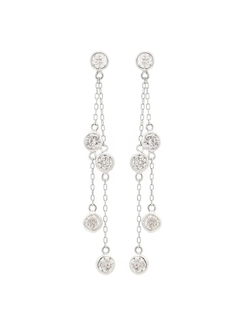 1.0ct Diamond 18K Dangle Drop Gold Earrings 1.0ct Diamond 18K Dangle Drop Gold Earrings