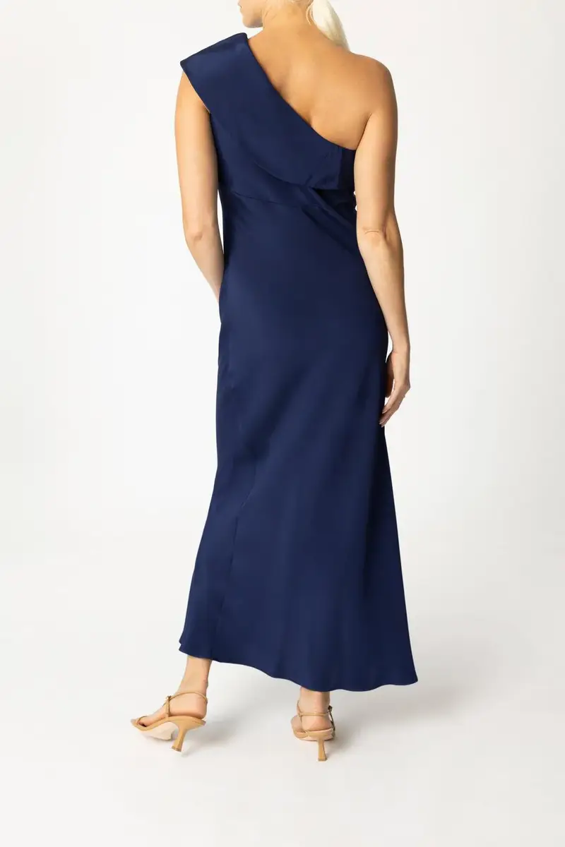PETER COHEN Draped Petal Gown - Sapphire | Thumbnail 4