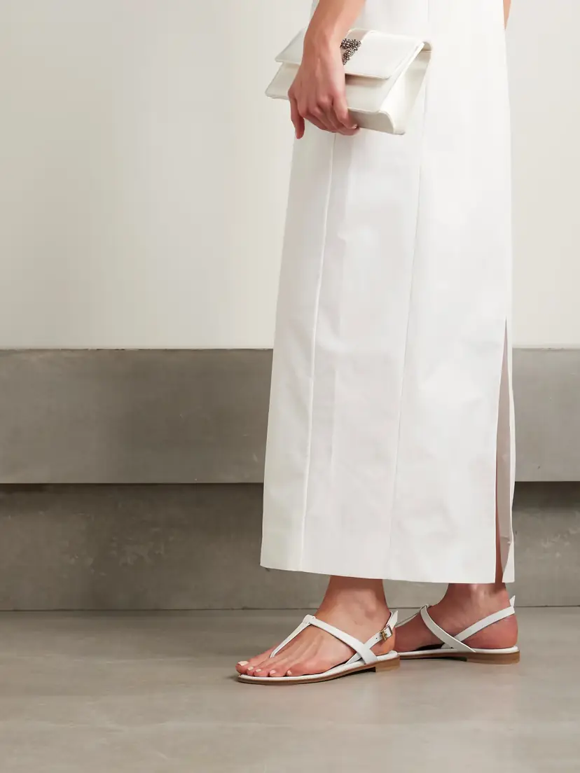 Manolo Blahnik Hata Leather Slingback Sandals | Thumbnail 2