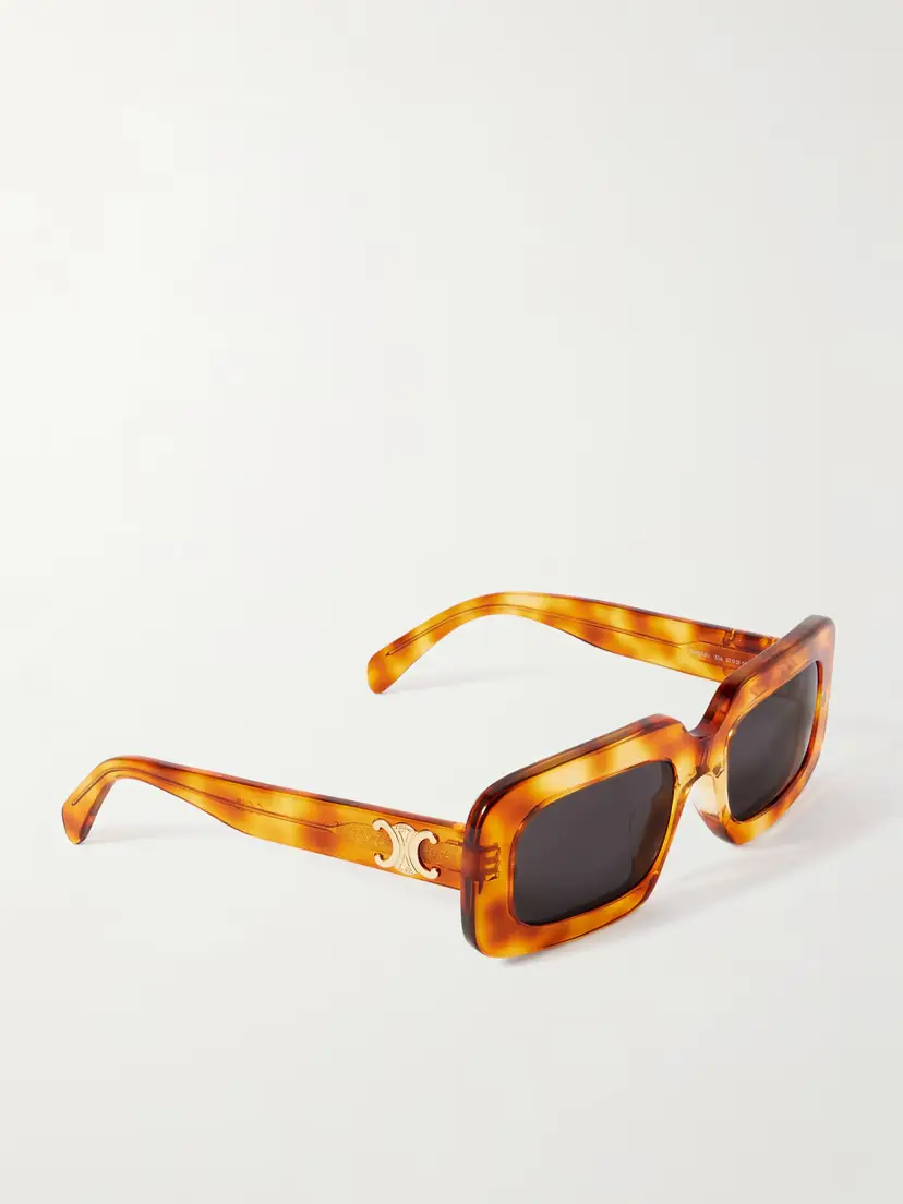 CELINE Eyewear Triomphe Oversized Square-frame Tortoiseshell Acetate Sunglasses | Thumbnail 3