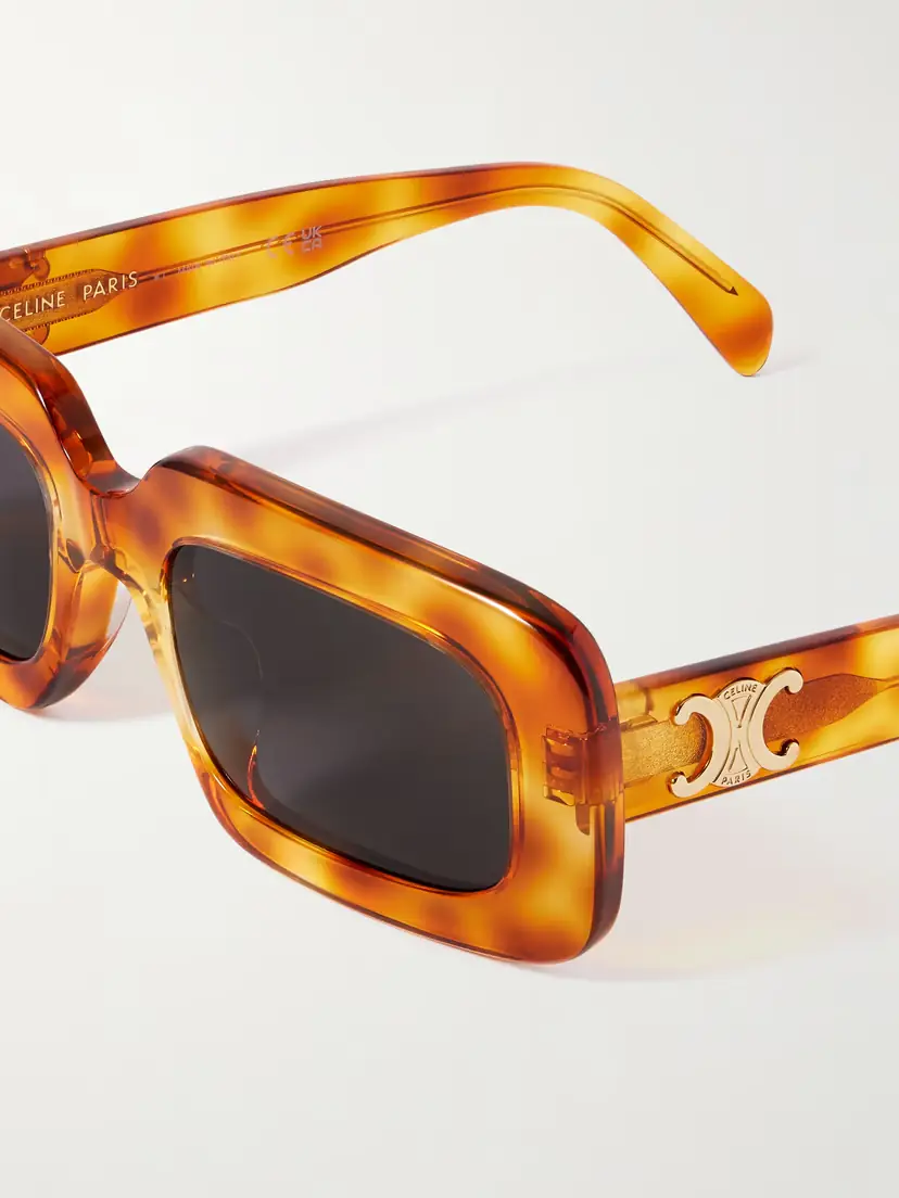 CELINE Eyewear Triomphe Oversized Square-frame Tortoiseshell Acetate Sunglasses | Thumbnail 4