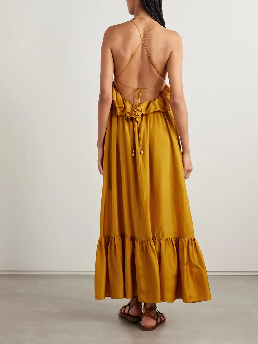 Zimmermann Rhiannon Ruffled Silk Maxi Dress | Thumbnail 3 Zimmermann Rhiannon Ruffled Silk Maxi Dress | Thumbnail 3