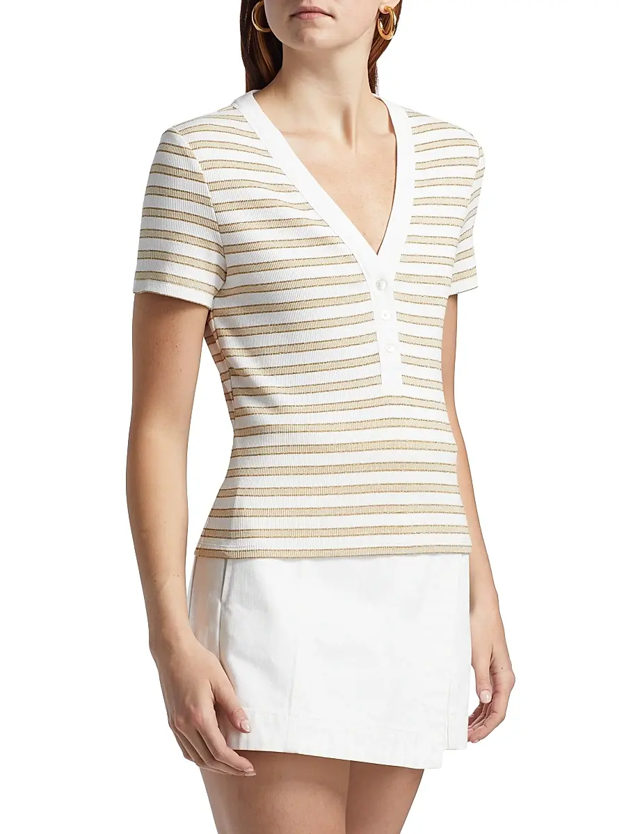Veronica Beard Women's Dekalb Striped Top | Thumbnail 4 Veronica Beard Women's Dekalb Striped Top | Thumbnail 4