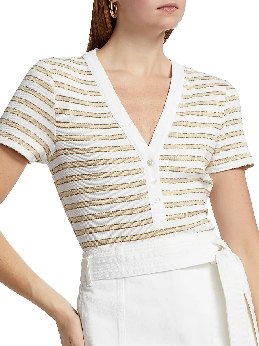 Veronica Beard Women's Dekalb Striped Top | Thumbnail 6 Veronica Beard Women's Dekalb Striped Top | Thumbnail 6