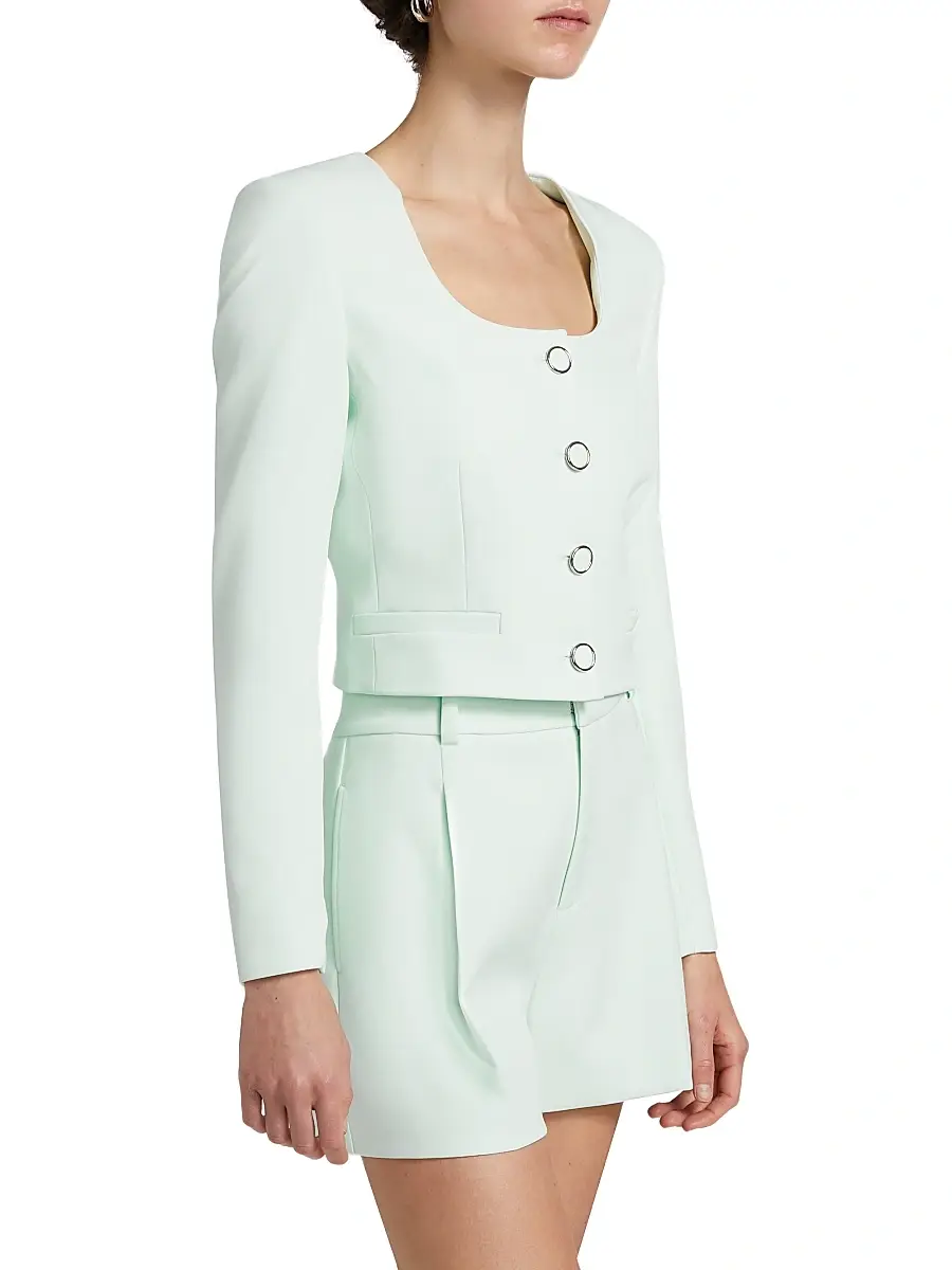 Generation Love Women's Jina Stretch-Crepe Crop Blazer | Thumbnail 4
