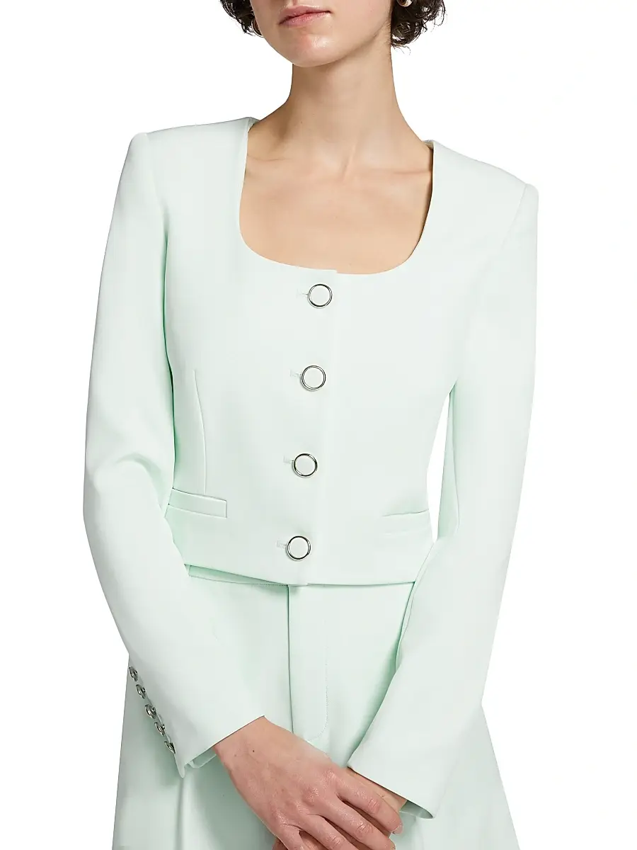 Generation Love Women's Jina Stretch-Crepe Crop Blazer | Thumbnail 6