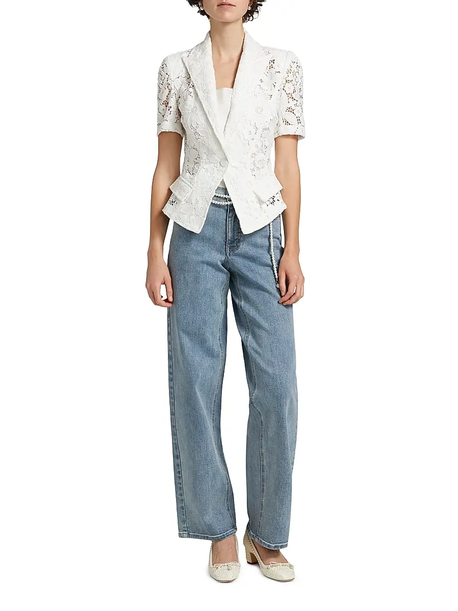 Generation Love Women's Melbourne Floral Guipure Lace Blazer | Thumbnail 2 Generation Love Women's Melbourne Floral Guipure Lace Blazer | Thumbnail 2