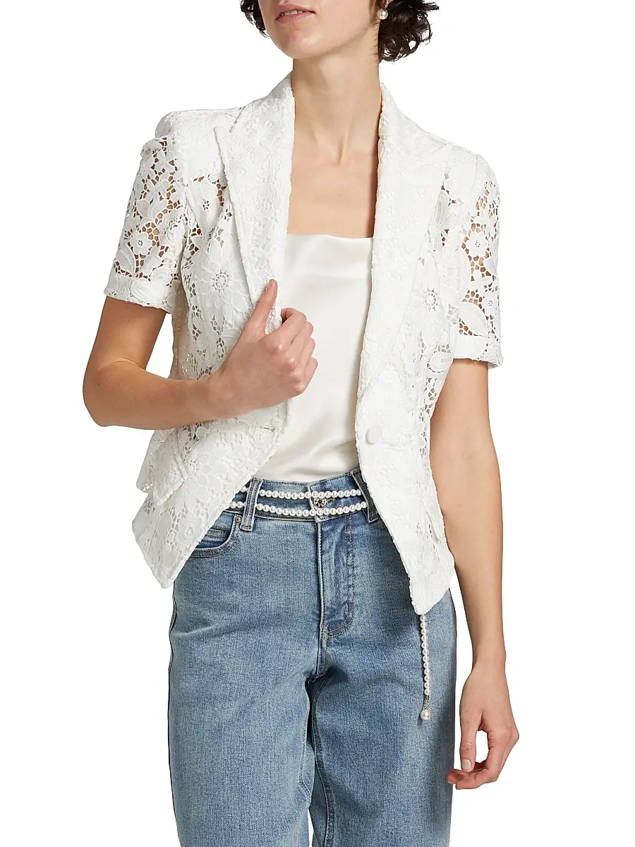 Generation Love Women's Melbourne Floral Guipure Lace Blazer | Thumbnail 3 Generation Love Women's Melbourne Floral Guipure Lace Blazer | Thumbnail 3