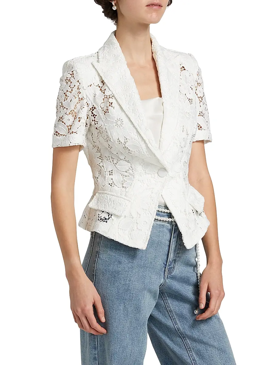 Generation Love Women's Melbourne Floral Guipure Lace Blazer | Thumbnail 4 Generation Love Women's Melbourne Floral Guipure Lace Blazer | Thumbnail 4