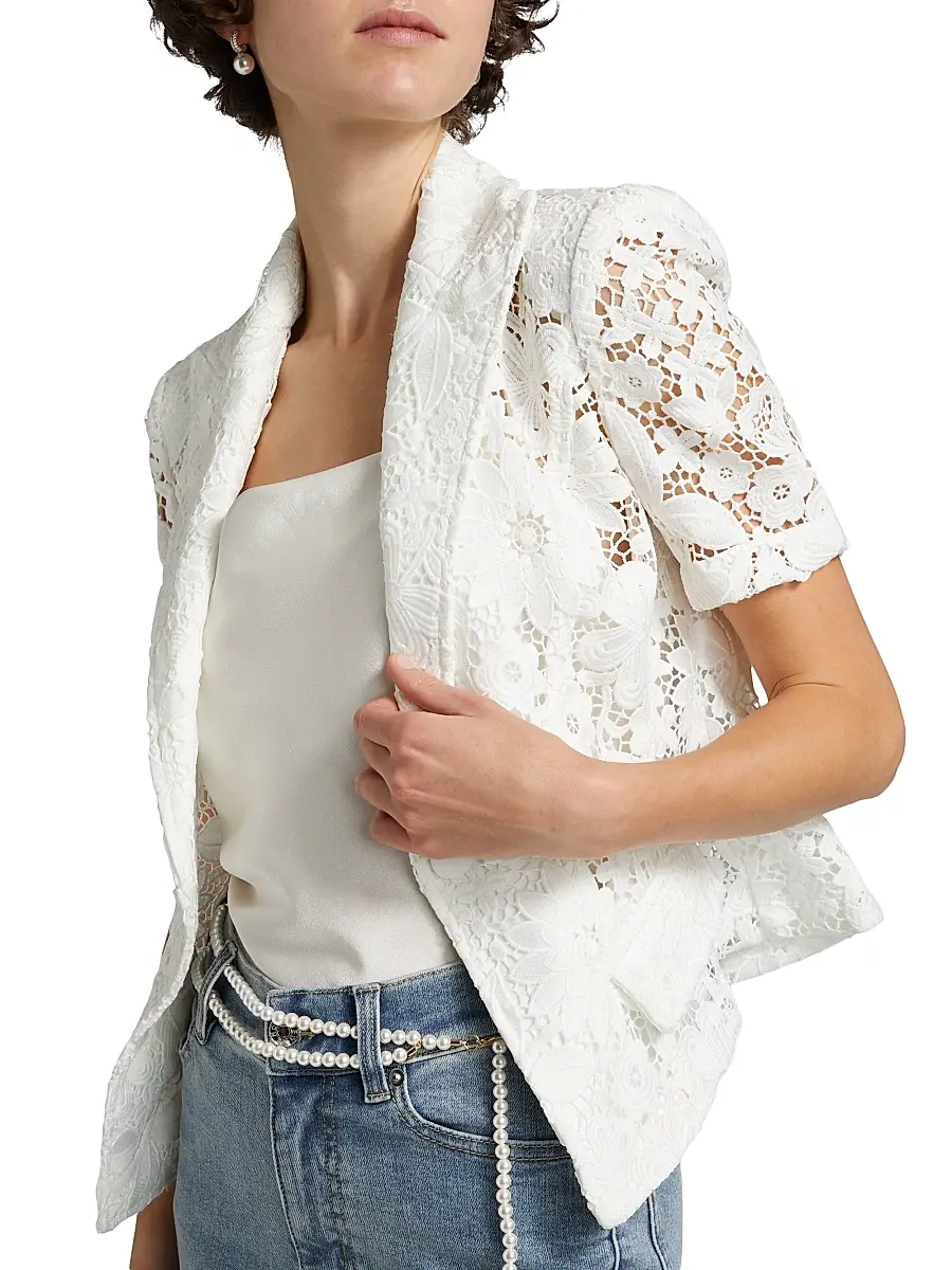 Generation Love Women's Melbourne Floral Guipure Lace Blazer | Thumbnail 6 Generation Love Women's Melbourne Floral Guipure Lace Blazer | Thumbnail 6