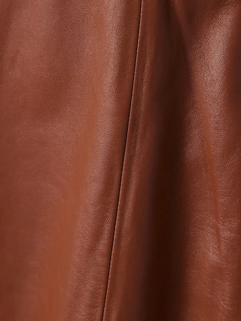 Gabriela Hearst Adaline Pleated Leather Midi Dress | Thumbnail 4 Gabriela Hearst Adaline Pleated Leather Midi Dress | Thumbnail 4