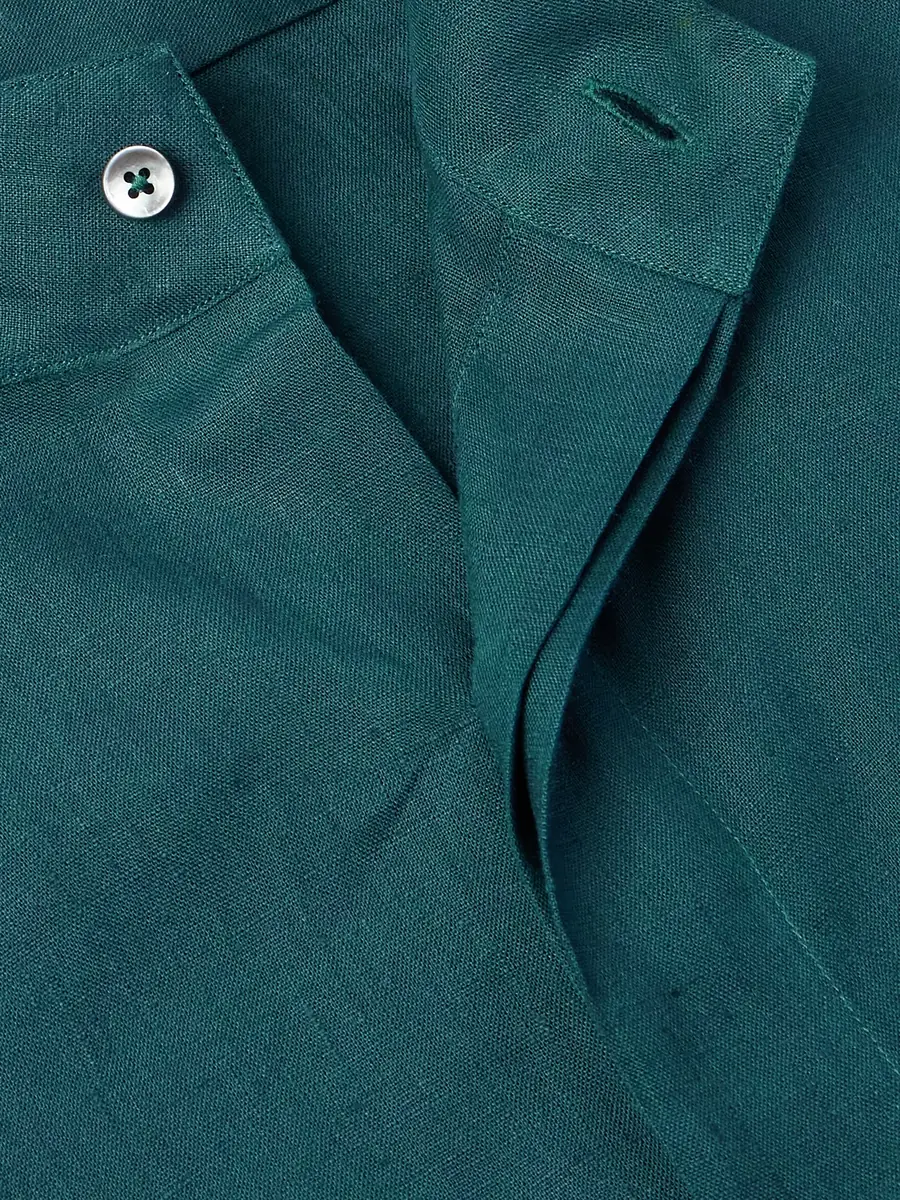 Zegna Grandad-Collar Oasi Linen Shirt - Men | Thumbnail 5 Zegna Grandad-Collar Oasi Linen Shirt - Men | Thumbnail 5