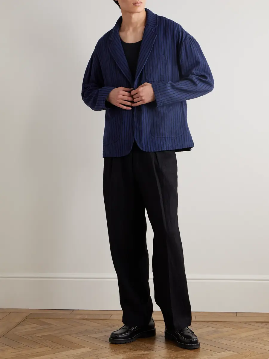 Kardo Hugh 2.0 Unstructured Striped Cotton Suit Jacket - Men | Thumbnail 2 Kardo Hugh 2.0 Unstructured Striped Cotton Suit Jacket - Men | Thumbnail 2