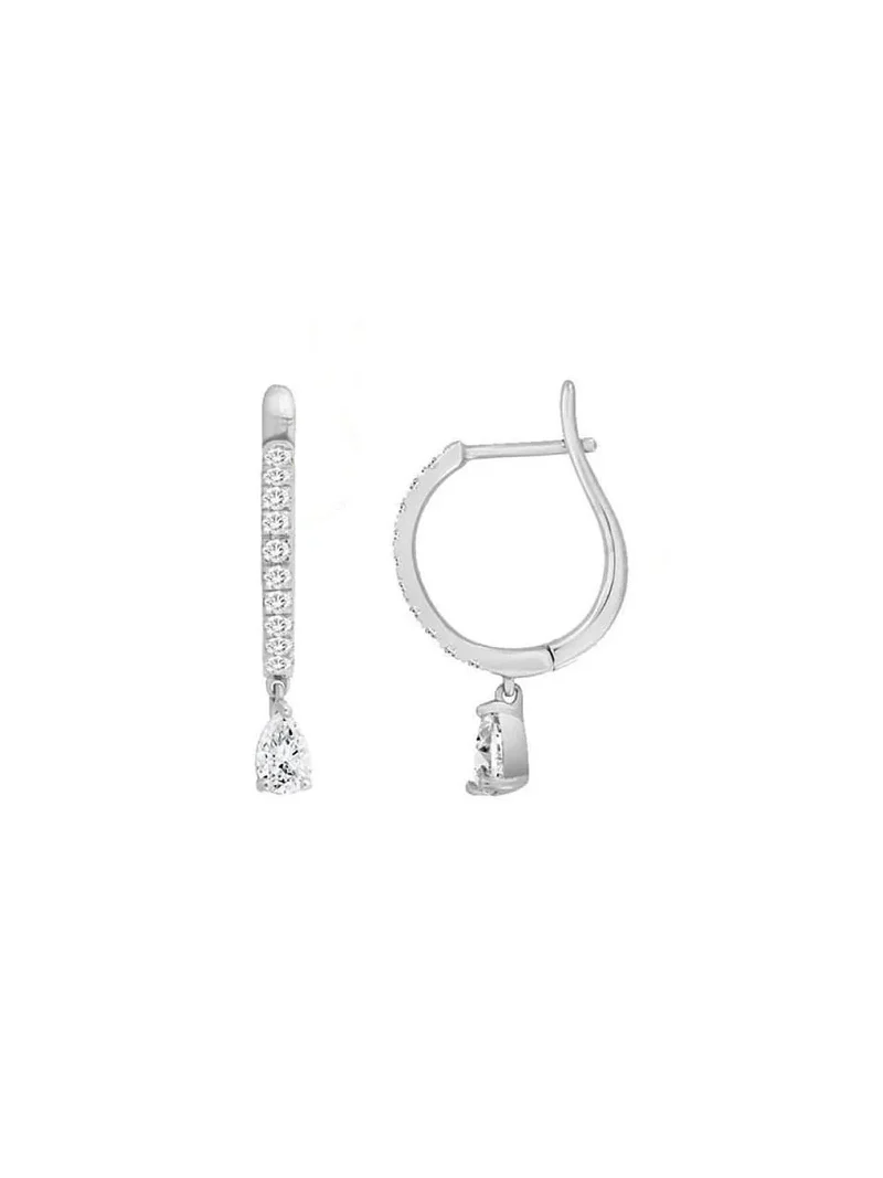 0.53ct Diamond Pear Drop Huggie Hoop Earrings 0.53ct Diamond Pear Drop Huggie Hoop Earrings