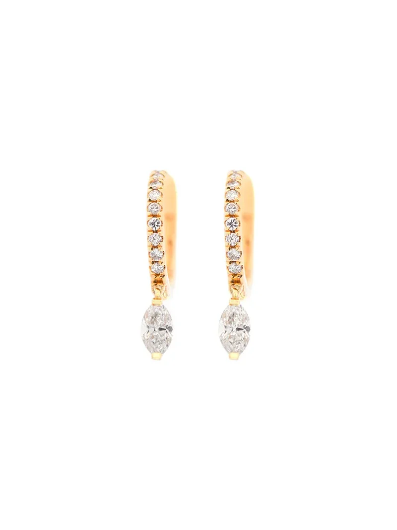 0.75ct Diamond 18K Gold Marquise Dangle Drop Earrings 0.75ct Diamond 18K Gold Marquise Dangle Drop Earrings