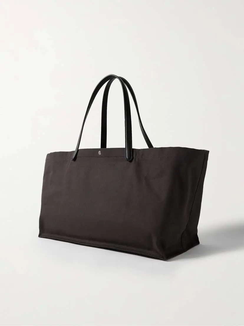 The Row Idaho Xl Leather-trimmed Cotton-canvas Tote | Thumbnail 3 The Row Idaho Xl Leather-trimmed Cotton-canvas Tote | Thumbnail 3