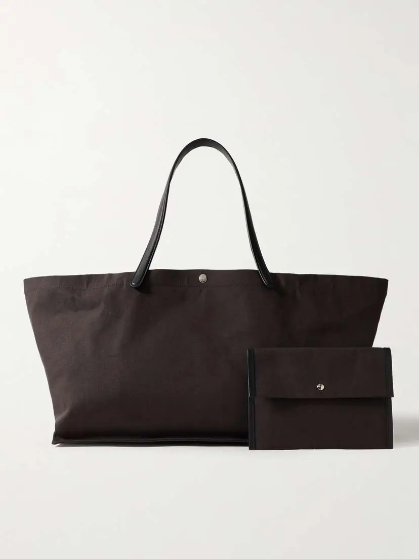 The Row Idaho Xl Leather-trimmed Cotton-canvas Tote | Thumbnail 6 The Row Idaho Xl Leather-trimmed Cotton-canvas Tote | Thumbnail 6