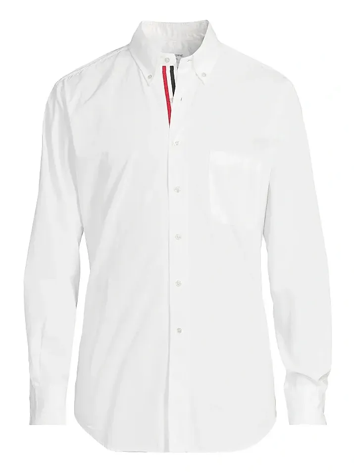 Thom Browne Men's RWB Stripe Classic-Fit Shirt