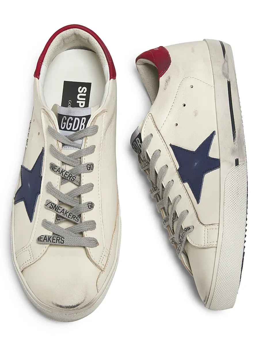 Golden Goose Unisex Super Star Leather Low-Top Sneakers | Thumbnail 4
