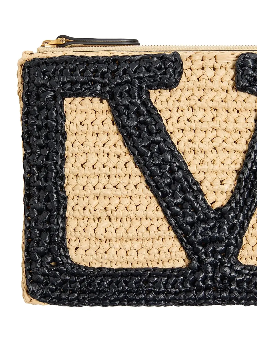 Valentino Women's Viva Superstar Synthetic Raffia Pouch | Thumbnail 6