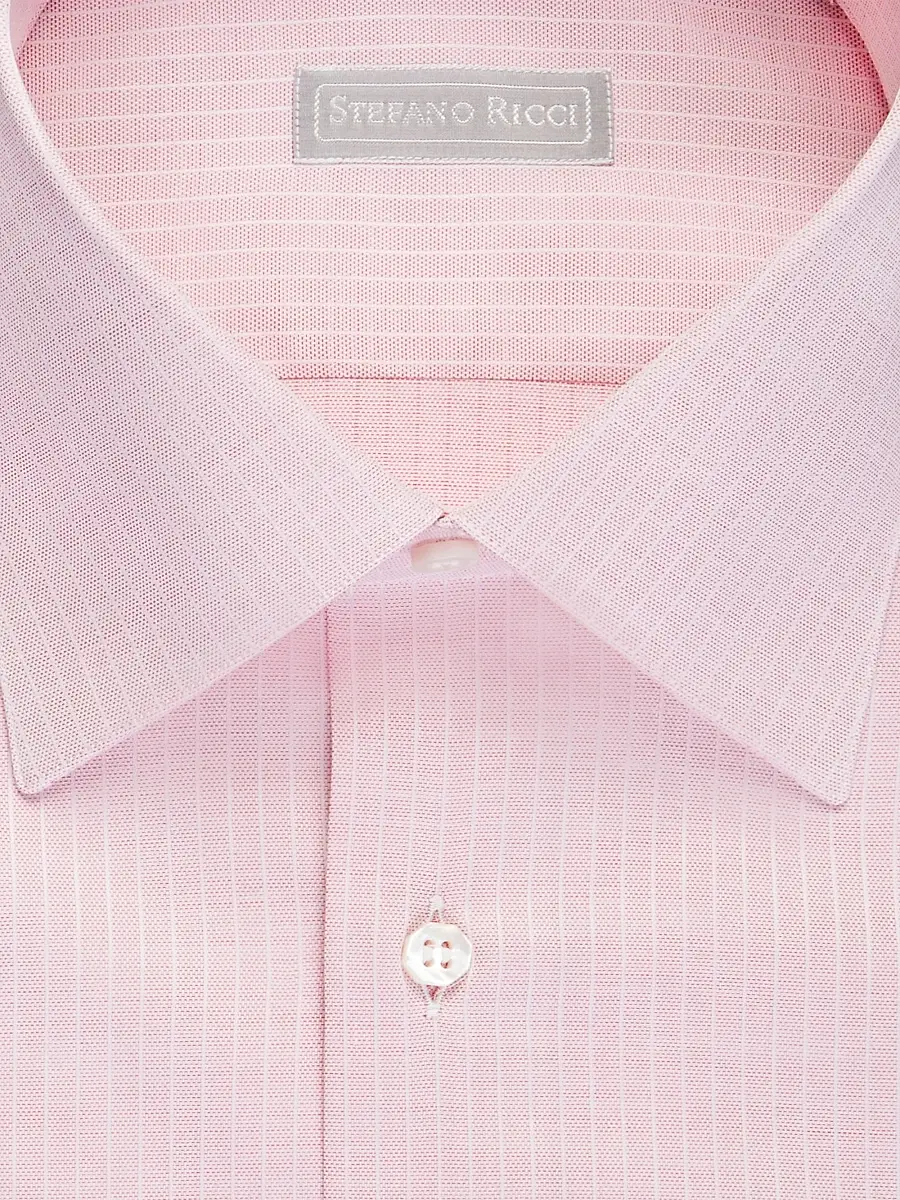 Stefano Ricci Men's Cotton Roma Shirt - Pink | Thumbnail 2 Stefano Ricci Men's Cotton Roma Shirt - Pink | Thumbnail 2