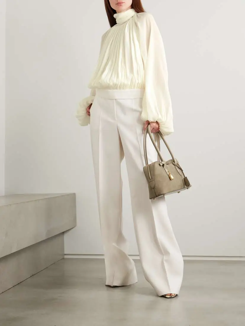 Stella McCartney Open-back Gathered Silk-crepon Blouse | Thumbnail 2 Stella McCartney Open-back Gathered Silk-crepon Blouse | Thumbnail 2