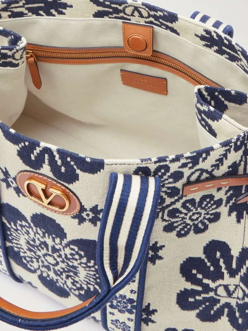 Valentino Garavani Antibes Large Leather-trimmed Floral-jacquard Tote | Thumbnail 5 Valentino Garavani Antibes Large Leather-trimmed Floral-jacquard Tote | Thumbnail 5