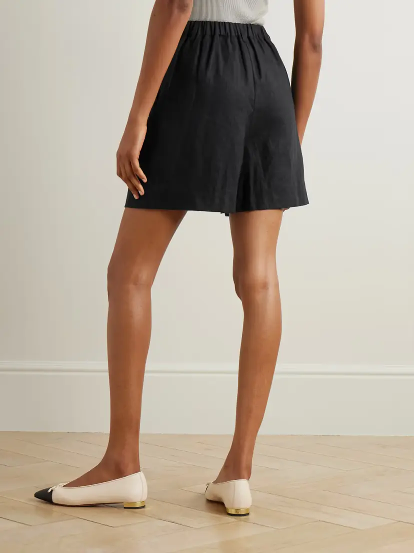 Posse Marchello Pleated Linen Shorts | Thumbnail 4