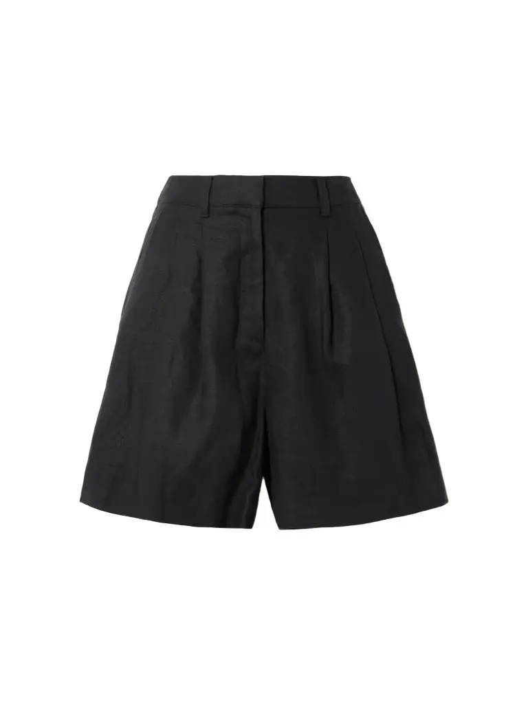 Posse Marchello Pleated Linen Shorts