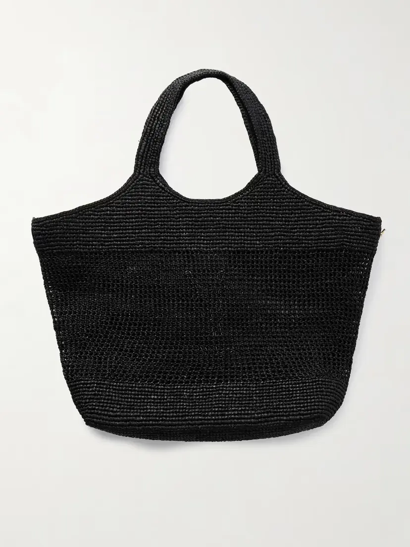 Saint Laurent Icare Maxi Leather-trimmed Raffia Tote | Thumbnail 3 Saint Laurent Icare Maxi Leather-trimmed Raffia Tote | Thumbnail 3