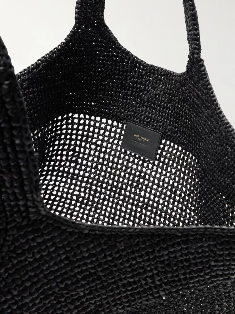Saint Laurent Icare Maxi Leather-trimmed Raffia Tote | Thumbnail 5 Saint Laurent Icare Maxi Leather-trimmed Raffia Tote | Thumbnail 5