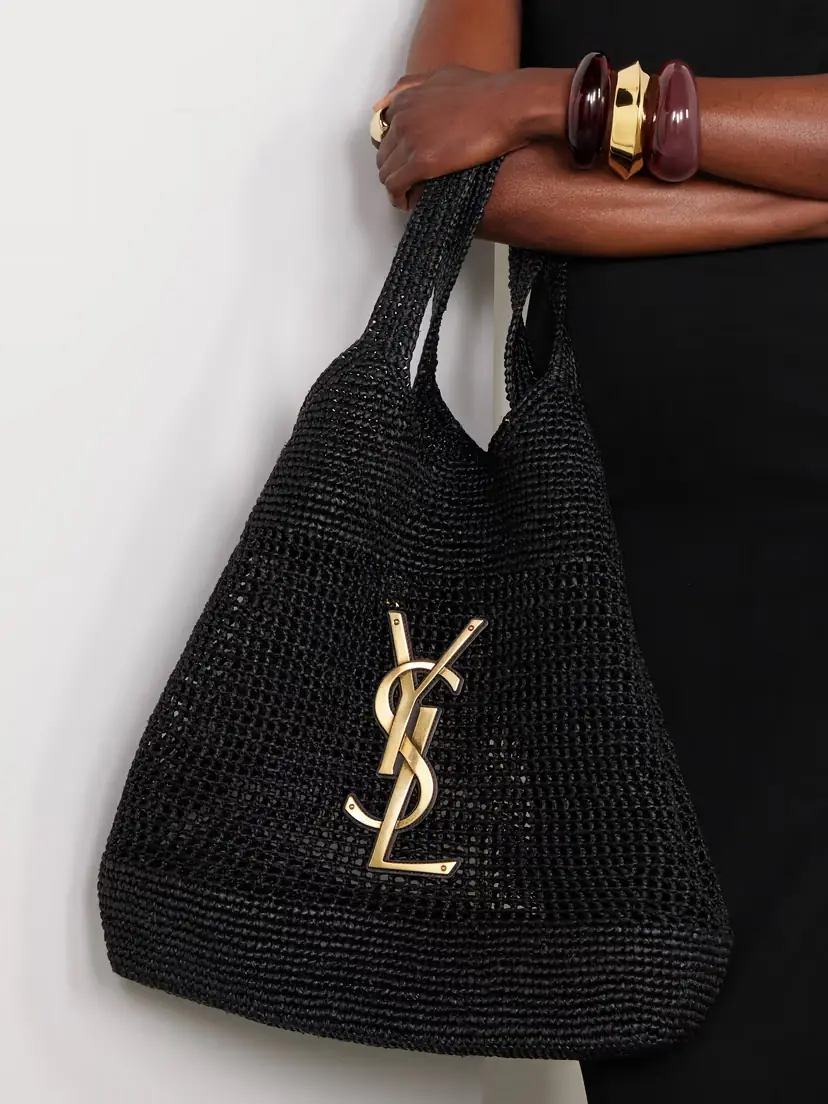 Saint Laurent Icare Maxi Leather-trimmed Raffia Tote | Thumbnail 6 Saint Laurent Icare Maxi Leather-trimmed Raffia Tote | Thumbnail 6