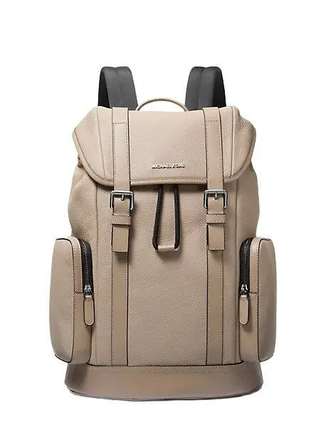 Michael Kors Collection Hudson Pebbled Leather Backpack in Black - One Size by Michael Kors Mens