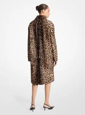 Michael Kors Collection Jaguar Print Calf Hair Balmacaan in | Thumbnail 3 Michael Kors Collection Jaguar Print Calf Hair Balmacaan in | Thumbnail 3