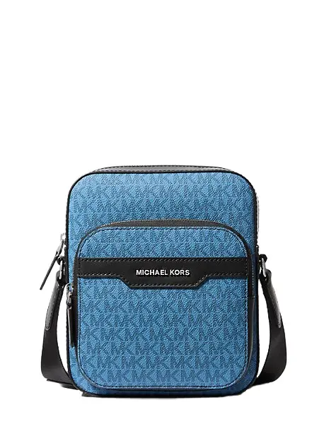 Michael Kors Collection Hudson Mini Signature Logo Flight Bag | Image 1 Michael Kors Collection Hudson Mini Signature Logo Flight Bag | Image 1