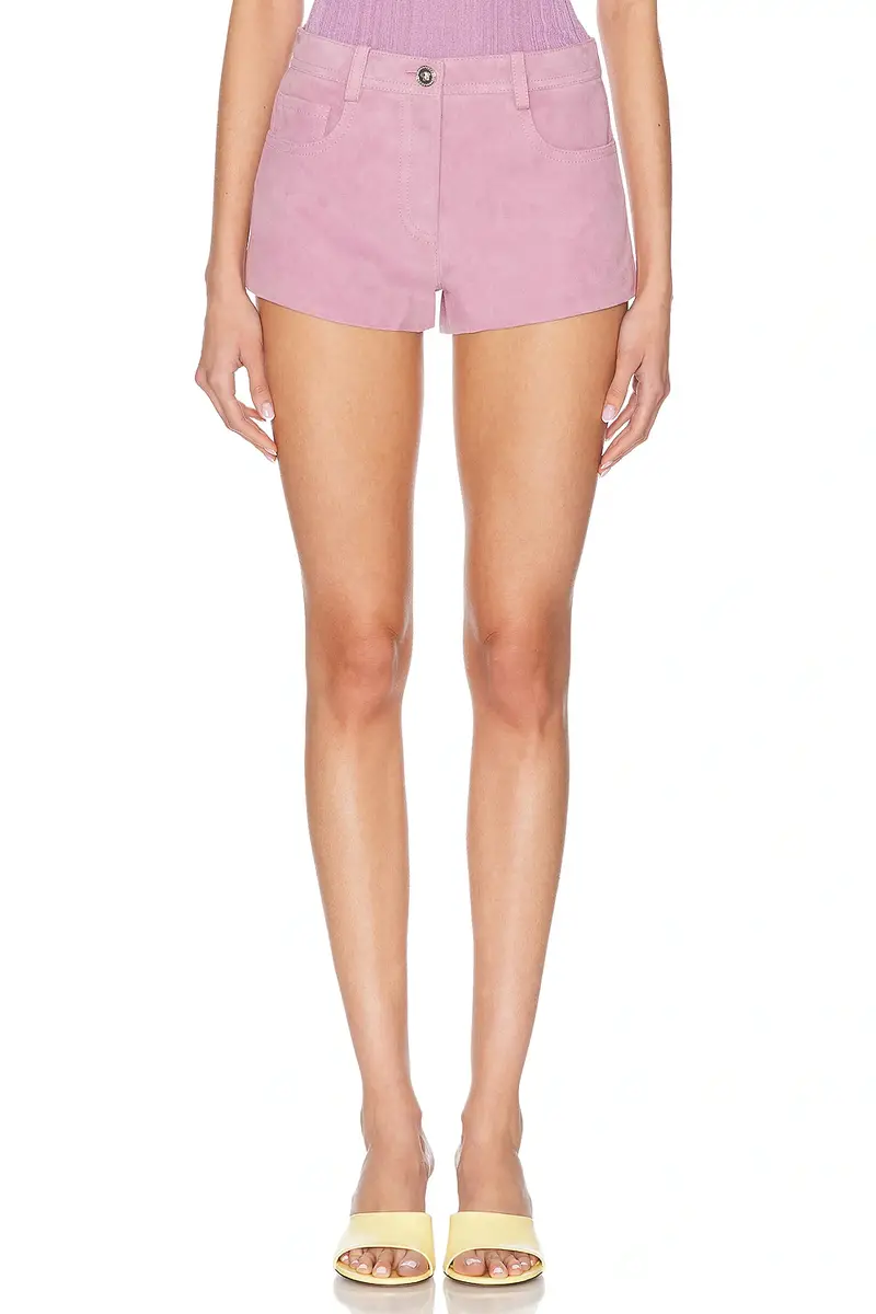 Versace Leather Mini Short