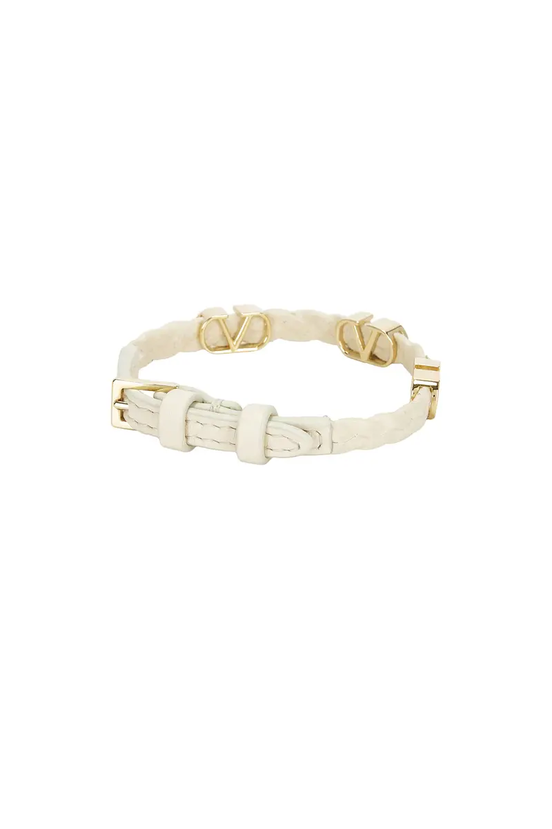 Valentino Garavani V Logo Signature Leather Bracelet | Thumbnail 3 Valentino Garavani V Logo Signature Leather Bracelet | Thumbnail 3