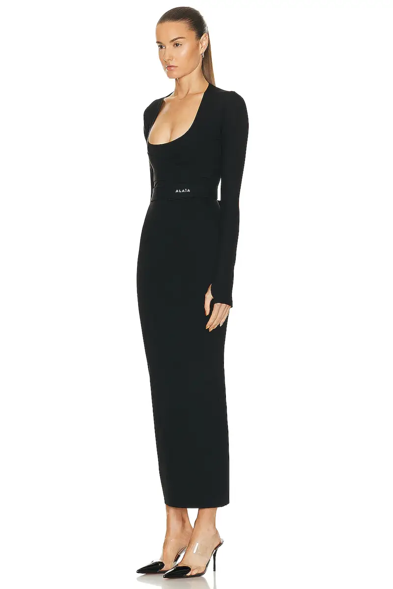 Alaïa Long Sleeve Dress | Thumbnail 3 Alaïa Long Sleeve Dress | Thumbnail 3