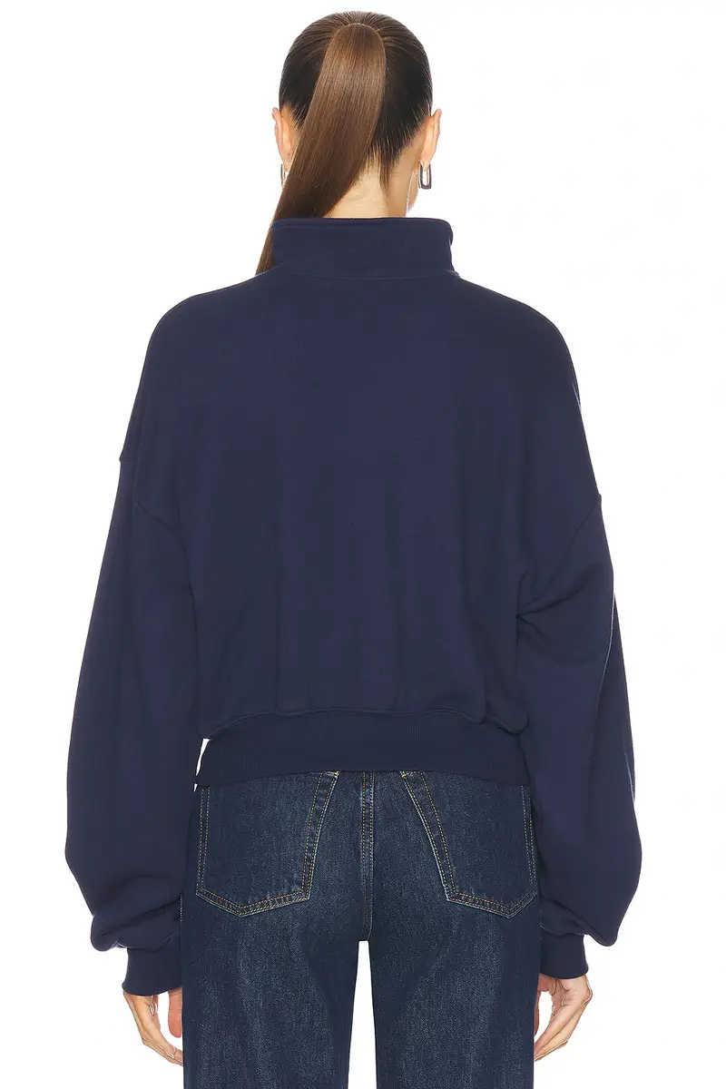 ÉTERNE Cropped Half Zip Sweatshirt | Thumbnail 4