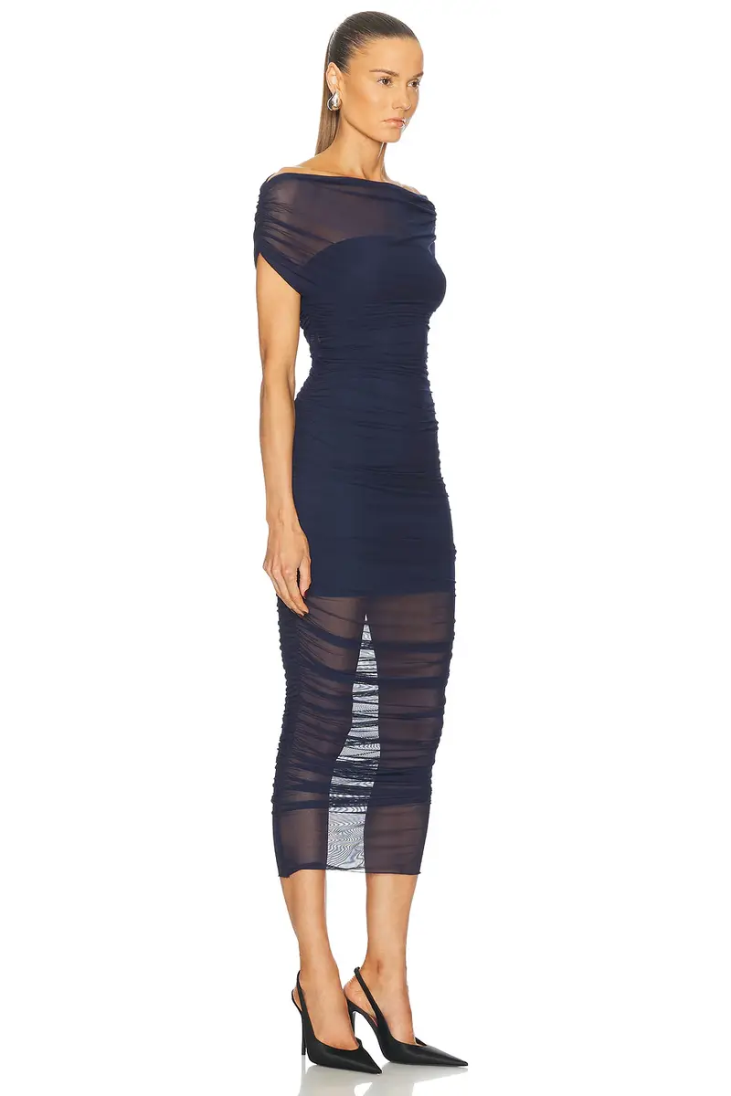 SEROYA Noel Mesh Midi Dress | Thumbnail 2