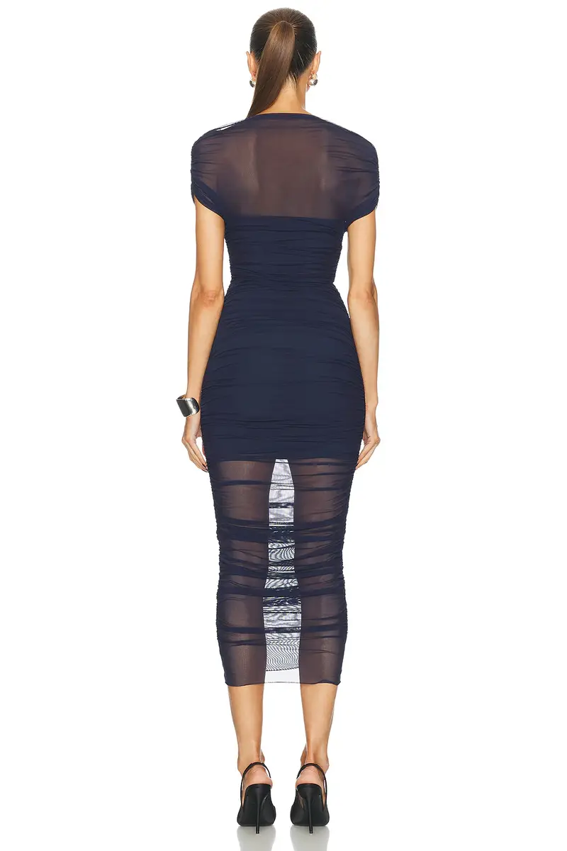 SEROYA Noel Mesh Midi Dress | Thumbnail 3