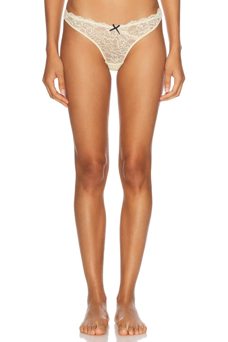 Fleur du Mal Bianca Lace Thong