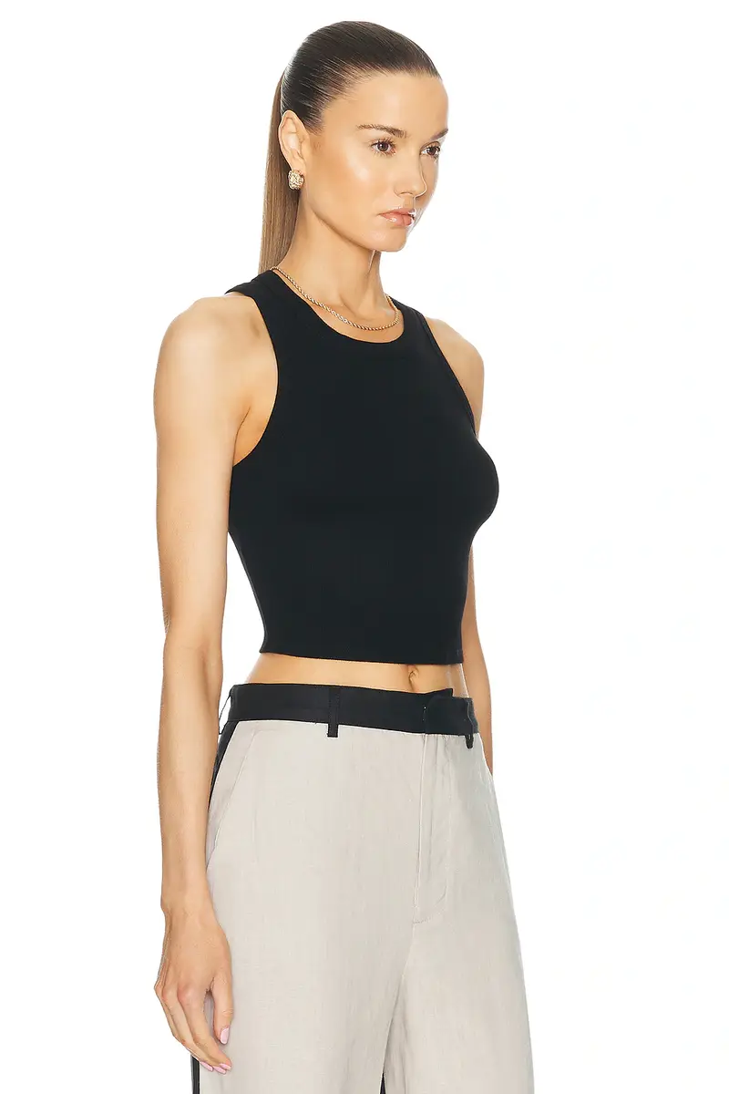 Enza Costa Cropped Bold Sheath Tank | Thumbnail 2