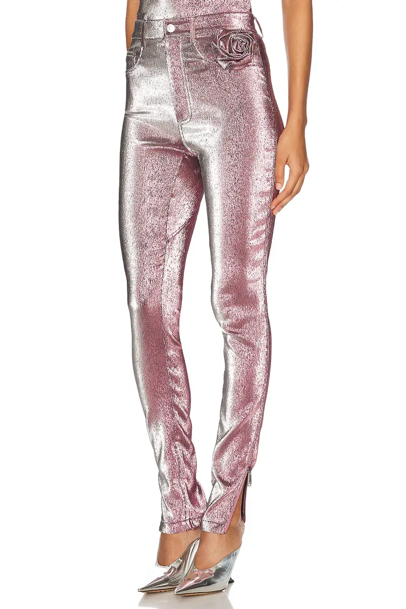 AREA Stretch Lame Rosette Legging | Thumbnail 3 AREA Stretch Lame Rosette Legging | Thumbnail 3