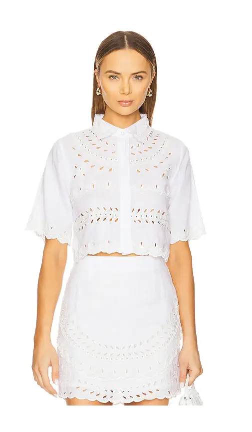 Karina Grimaldi Malaga Embroidered Shirt | Image 1 Karina Grimaldi Malaga Embroidered Shirt | Image 1