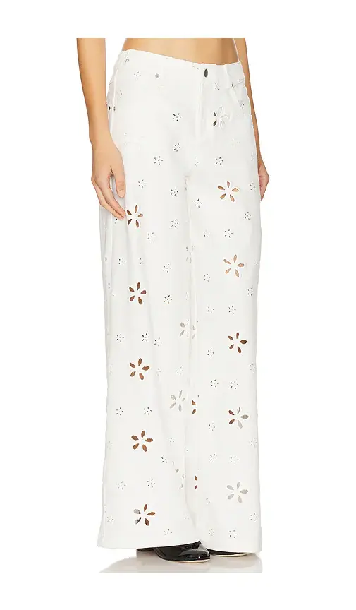 For Love & Lemons Daisy Eyelet Baggy Jeans | Thumbnail 2 For Love & Lemons Daisy Eyelet Baggy Jeans | Thumbnail 2
