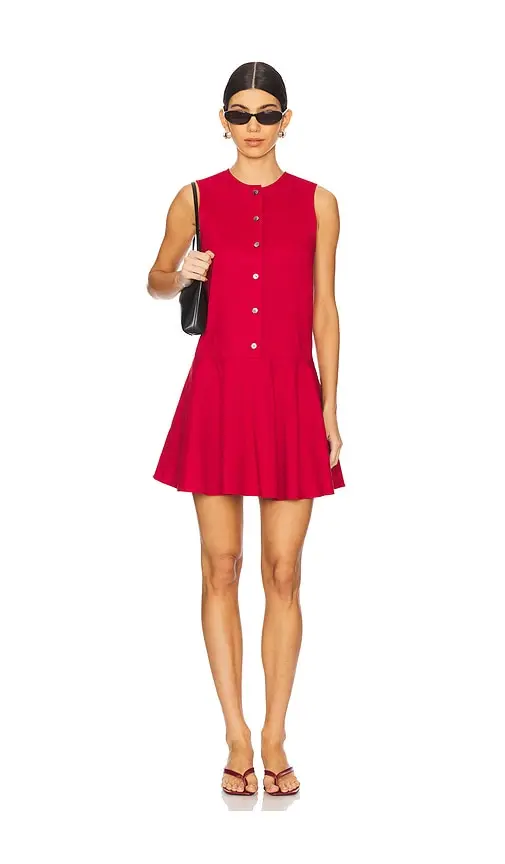 Sleeveless Button Down Mini Dress Sleeveless Button Down Mini Dress