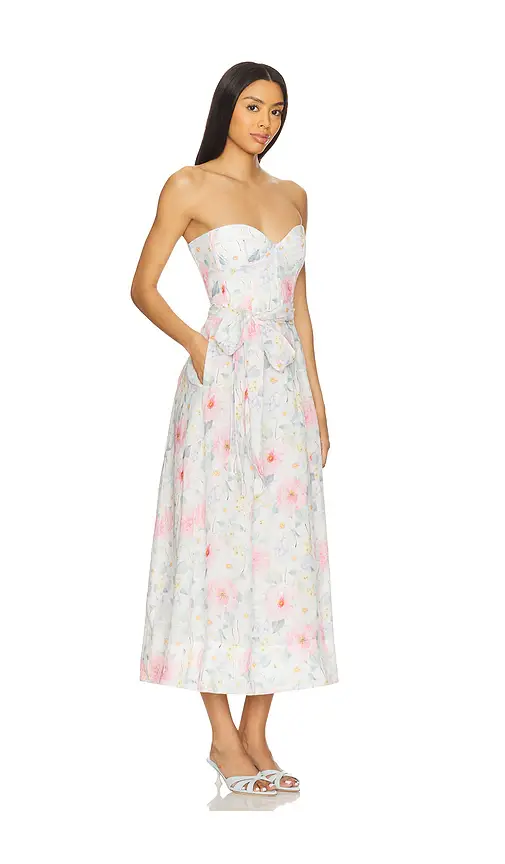Bardot Floral Printed Tie Midi Dress | Thumbnail 2 Bardot Floral Printed Tie Midi Dress | Thumbnail 2