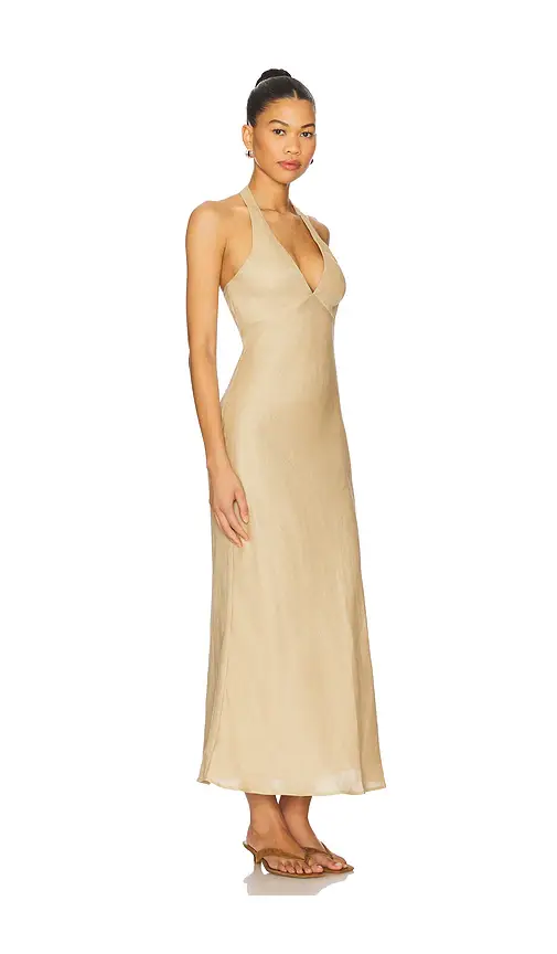 Bardot x REVOLVE Paola Halter Linen Midi Dress | Thumbnail 2 Bardot x REVOLVE Paola Halter Linen Midi Dress | Thumbnail 2